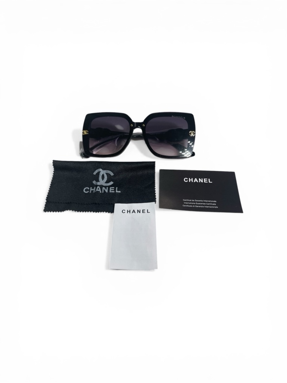 Elegant Fashion Black Square Sunglasses